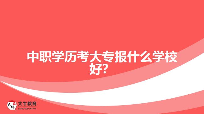 中職學(xué)歷考大專報(bào)什么學(xué)校好？