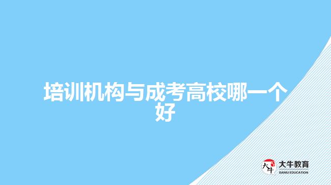 培訓(xùn)機(jī)構(gòu)與成考高校哪一個好