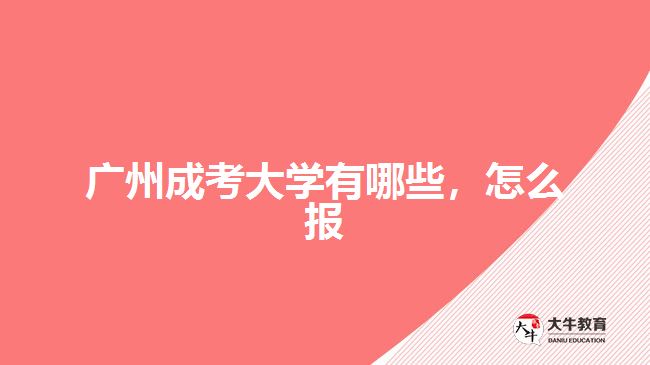 廣州成考大學(xué)有哪些，怎么報(bào)