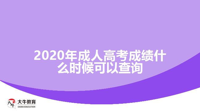 2020年成人高考成績什么時(shí)候可以查詢