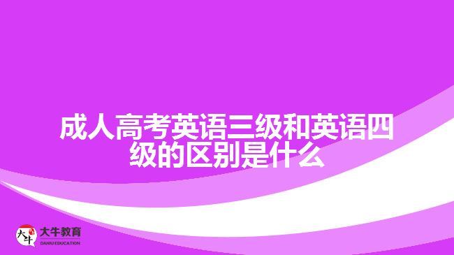 成人高考英語(yǔ)三級(jí)和英語(yǔ)四級(jí)的區(qū)別是什么