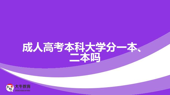 成人高考本科大學(xué)分一本、二本嗎