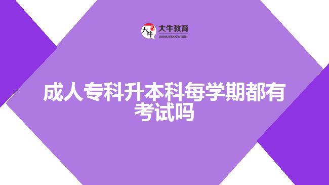 成人?？粕究泼繉W(xué)期都有考試嗎