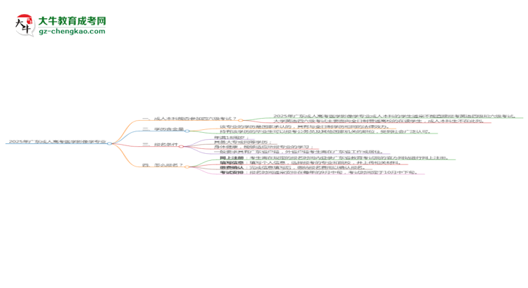 2025年廣東成人高考醫(yī)學(xué)影像學(xué)專業(yè)是全日制的嗎?思維導(dǎo)圖