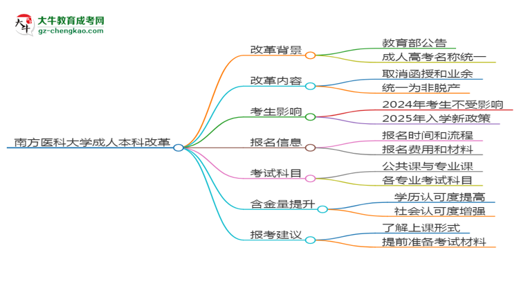 南方醫(yī)科大學(xué)2025年成考中醫(yī)學(xué)專業(yè)生可不可以考四六級(jí)？思維導(dǎo)圖
