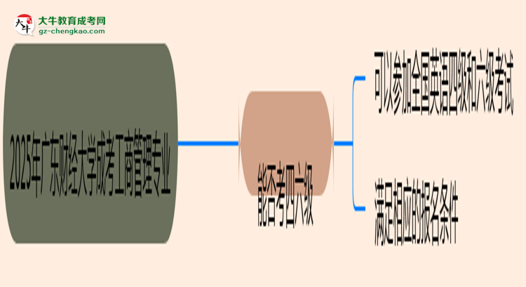 廣東財(cái)經(jīng)大學(xué)2025年成考工商管理專業(yè)生可不可以考四六級(jí)？思維導(dǎo)圖