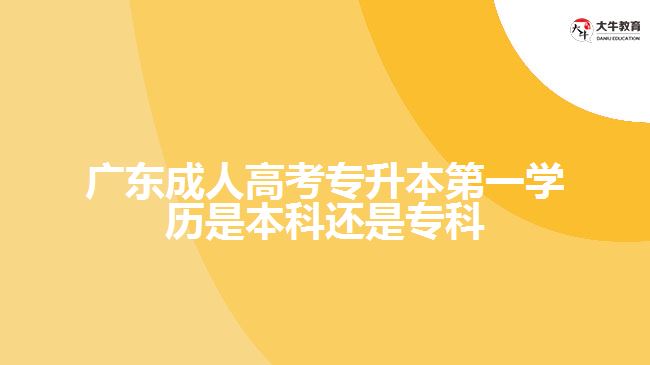 廣東成人高考專升本第一學歷是本科還是?？? width=