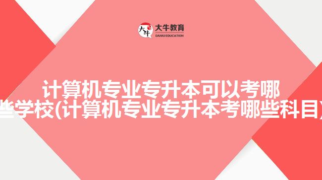 計算機專業(yè)專升本可以考哪些學校(計算機專業(yè)專升本考哪些科目)