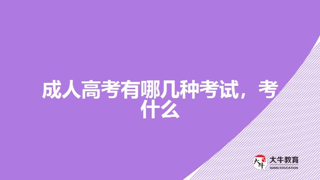 成人高考有哪幾種考試，考什么