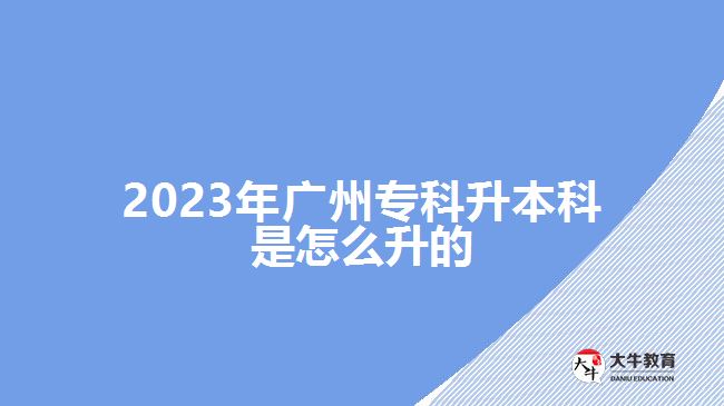2023年廣州?？粕究剖窃趺瓷? /></div>
<p>　　成人高考專升本、自考專升本和開放大學(xué)專升本，都屬于成人教育專升本，是非全日制教學(xué)模式，適合社會在職、從業(yè)人員和社會其他人員報考，不需要脫離生成，可利用自己空閑的時間業(yè)余學(xué)習(xí)。</p>
<p>　　成考專升本，適合已經(jīng)取得畢業(yè)證的專科畢業(yè)生報考，報廣州2023年成人高考可在9月份網(wǎng)上報名，考生參加入學(xué)考試，成人高校根據(jù)考試分?jǐn)?shù)擇優(yōu)錄取。通過成考而取得入學(xué)資格，經(jīng)過2.5年學(xué)制或3年學(xué)制在校學(xué)習(xí)，達(dá)到畢業(yè)要求，可取得學(xué)校頒發(fā)的本科畢業(yè)證。</p>
<p>　　自考沒有學(xué)歷、年齡等報名限制，?？圃谧x或?qū)？飘厴I(yè)的考生，都可以選擇自考專升本考取本科學(xué)歷。報名自考，考生可自學(xué)也可以報班學(xué)習(xí)，再一門課程一門課程參加考試，所有科目合格后且具備有大專學(xué)歷，可申請畢業(yè)。</p>
<p>　　【推薦閱讀：<a href=