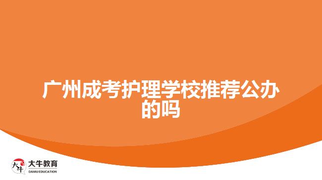 廣州成考護理學校推薦公辦的嗎