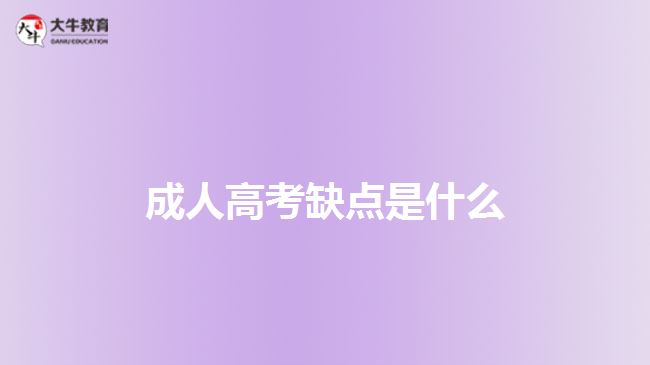 成人高考缺點(diǎn)是什么