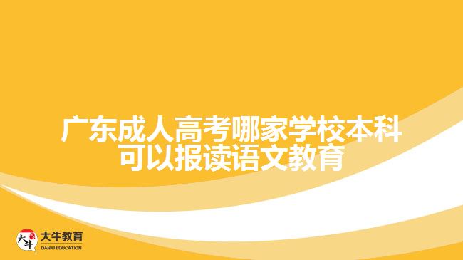 廣東成人高考哪家學(xué)校本科可以報讀語文教育