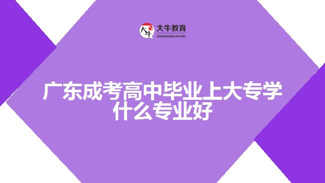 廣東成考高中畢業(yè)上大專學什么專業(yè)好
