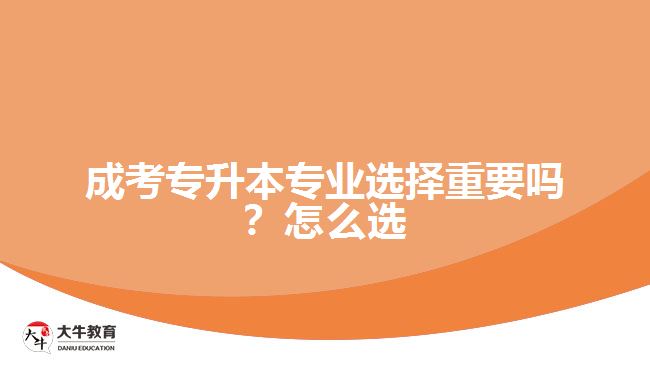 成考專升本專業(yè)選擇重要嗎?怎么選
