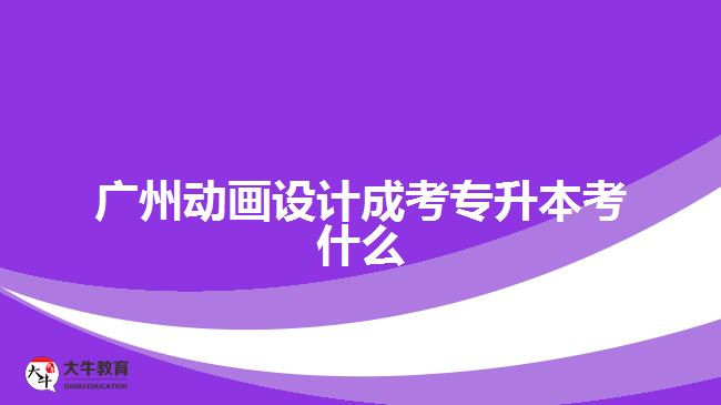 廣州動畫設(shè)計成考專升本考什么