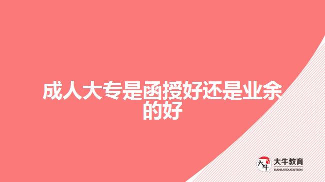 成人大專(zhuān)是函授好還是業(yè)余的好