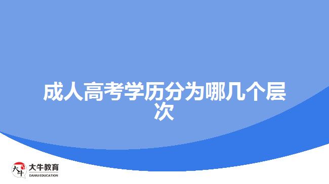 成人高考學歷分為哪幾個層次 成人高考學歷分為哪幾個層次