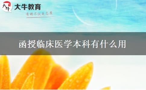 函授臨床醫(yī)學(xué)本科有什么用 函授臨床醫(yī)學(xué)本科有什么用