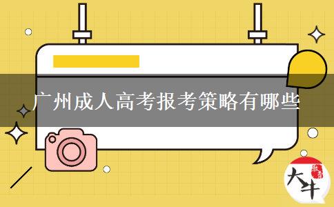 廣州成人高考報(bào)考策略有哪些 廣州成人高考報(bào)考策略有哪些