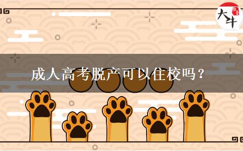 成人高考脫產(chǎn)可以住校嗎？