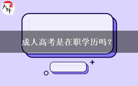 成人高考是在職學(xué)歷嗎？