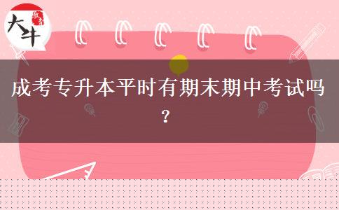 成考專升本平時有期末期中考試嗎？