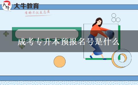 成考專升本預報名號是什么