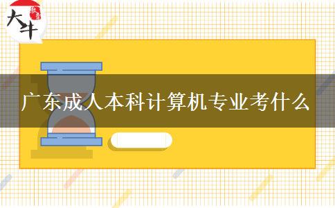 廣東成人本科計算機專業(yè)考什么