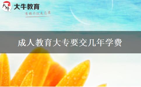 成人教育大專要交幾年學(xué)費(fèi) 成人教育大專要交幾年學(xué)費(fèi)
