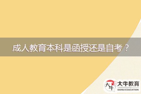 成人教育本科是函授還是自考?
