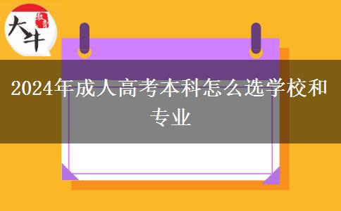 2024年成人高考本科怎么選學(xué)校和專業(yè) 2024年成人高考本科怎么選學(xué)校和專業(yè)
