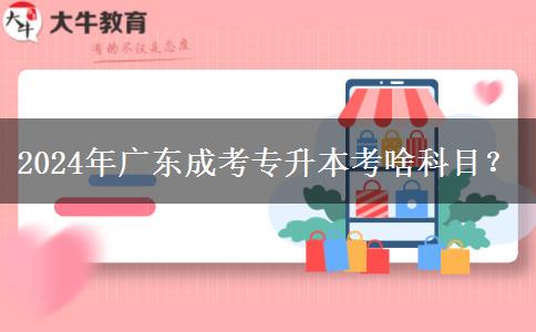 2024年廣東成考專升本考啥科目？
