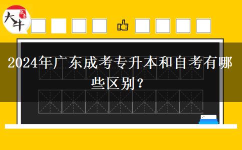 2024年廣東成考專升本和自考有哪些區(qū)別？