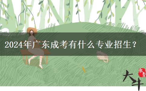 2024年廣東成考有什么專(zhuān)業(yè)招生?