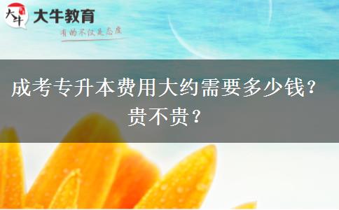 成考專(zhuān)升本費(fèi)用大約需要多少錢(qián)？貴不貴？