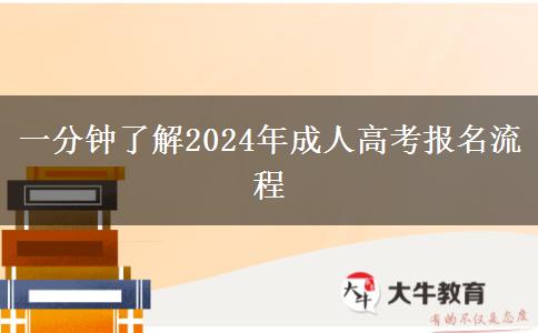 一分鐘了解2024年成人高考報名流程 一分鐘了解2024年成人高考報名流程