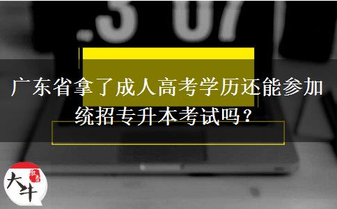 廣東省拿了成人高考學(xué)歷還能參加統(tǒng)招專(zhuān)升本考試嗎？