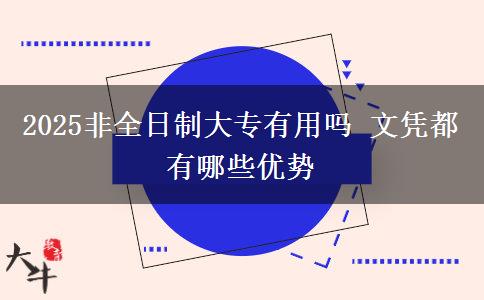2025非全日制大專有用嗎 文憑都有哪些優(yōu)勢