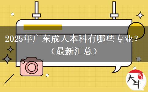 2025年廣東成人本科有哪些專業(yè)？（最新匯總）