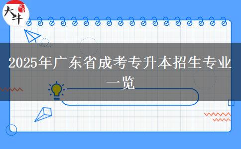 2025年廣東省成考專升本招生專業(yè)一覽 2025年廣東省成考專升本招生專業(yè)一覽