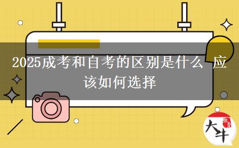2025成考和自考的區(qū)別是什么 應(yīng)該如何選擇