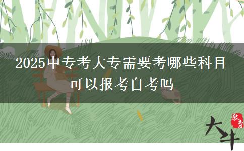 2025中?？即髮Ｐ枰寄男┛颇?可以報考自考嗎