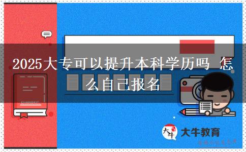 2025大專可以提升本科學(xué)歷嗎 怎么自己報(bào)名