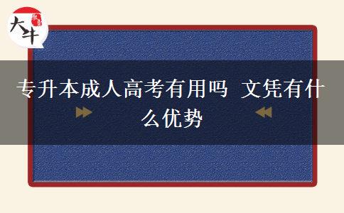 專升本成人高考有用嗎 文憑有什么優(yōu)勢