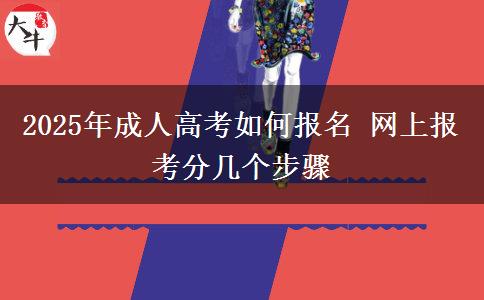 2025年成人高考如何報(bào)名 網(wǎng)上報(bào)考分幾個(gè)步驟