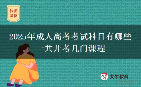 2025年成人高考考試科目有哪些 一共開考幾門課程