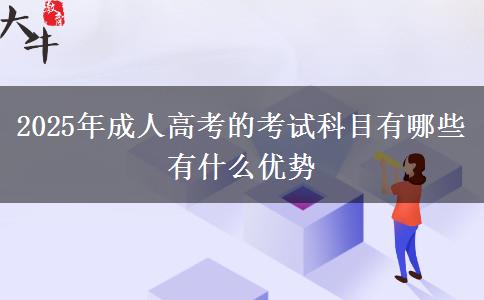 2025年成人高考的考試科目有哪些 有什么優(yōu)勢