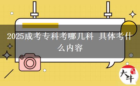 2025成考?？瓶寄膸卓?具體考什么內容