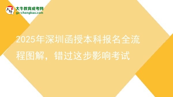 2025年深圳函授本科報名全流程圖解，錯過這步影響考試圖片